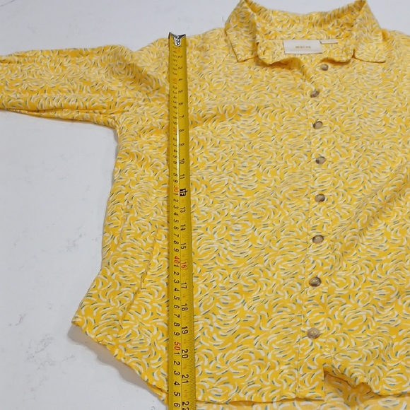 Maeve By Anthropology Lemon Button-Down Shirt Sz4 Gentle Used - Picture 7 of 8